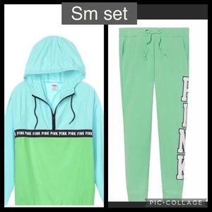 Vs pink quarter zip anorak fleece classic joggers Sm